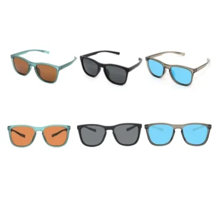 Trendy UV400 TR90 Polarized Square Eyewear High Quality Comfortable Frame Custom Colors Light Weight TAC Lenses Sunglasses Men