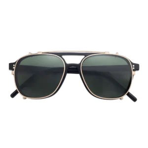 Trendy Unisex Luxury Sunglasses Private Label Gray Frame with Transparent Acetate and Polarized Tac Lenses