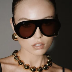 Trendy Vintage Plastic Big Frame Sun Glasses Classic Retro Avation Oversized Sunglasses for Men Women Gafas De Sol