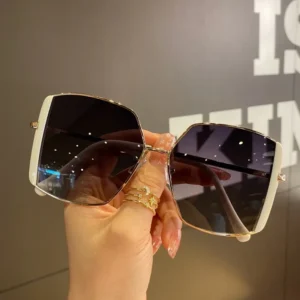 UV Protection Lenses Beach Sunglasses Women Alloy Square Frame