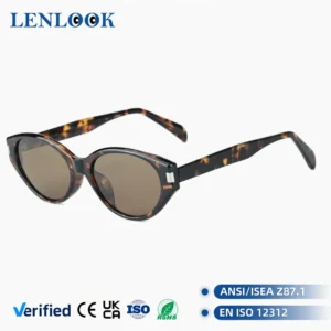 UV Protection Outdoors Cat Eye Retro Fashion Luxury Custom Logo Acetate Fashion Polarized Sunglasses for Women Men