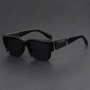 UV Protection Sunglasses Thick Frames Plastic Vintage Rectangle Sunglasses for Women