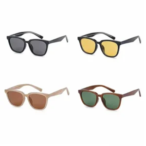 UV Resistant Square Brown Retro Sunglasses