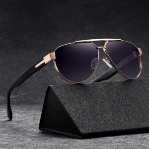 UV400 And Polarized Sunglasses Chunky Blue Lens Silver Blue Frame For Outdoor Activities