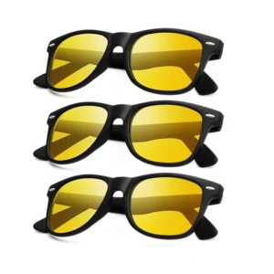 UV400 Matte Finish Sun Glasses Color Mirror Lens UV Blocking Polarized Sunglasses Night Vision Driving Glasses for Men Women