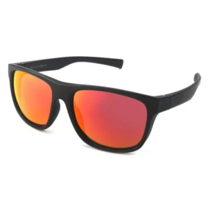 UV400 Outdoor Sport Polarized Full Rim Durable Driving Hiking Sunglasses Orange Lens Square Light Weight for Men