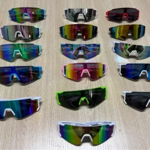 UV400 Oversized Designer Fashion Sports Cycling Sunglasses with PC Lenses Windproof for Men Women