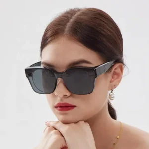 UV400 Photochromic Lenses Safety Sunglasses Men’s Women’s Fashionable Nylon PC Personal Protective Eye Goggles in Black Color