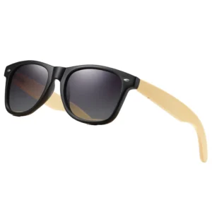 UV400 Polarized Sunglasses for Men and Women Custom Engraved Logo Dark Walnut Wood Temples PC Frame