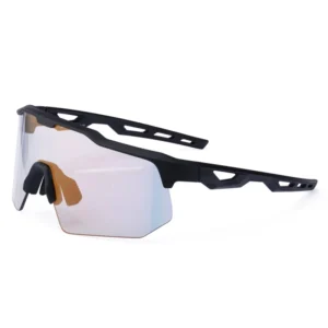 UV400 Protection PC Lens Half Rim Frame Sports Sunglasses with Temple Protection for Running Bike Cycling Unisex Adult