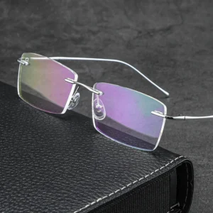 Ultra Light Frameless Titanium Eyeglasses Spectacles Rimless Eye Glass Optical Eyewear Frames