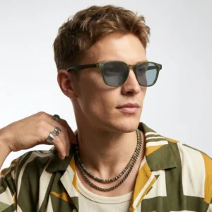 Ultra Lightweight Comfortable Fit Pattern Metal Core Square CP Frame UV400 Fashion Sunglasses