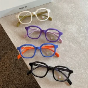 Unbreakable TPEE Trendy Colorful Children’s Glasses Selling Blue Light Blocking Kids Eyewear Super Elastic Temple OEM LOGO