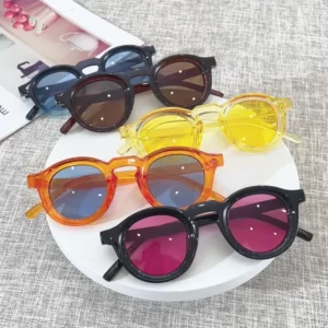 Under 1 Dollar Retro Round Small Frame Sunglasses Driving Fishing Glasses with UV400 Protection for Unisex