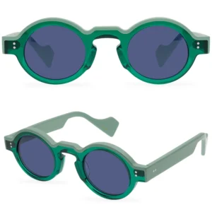 Unique Personalized Design Sunglasses Handmade Rivet Acetate Fiber Fashion Trend Colorful Splicing Runway Wear Hip hop