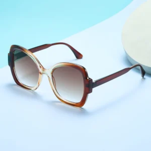 Unisex Butterfly Shaped Full Rim Outdoor Sunglasses UV400 Protection PC Lenses Custom Logo Option European American Fashion
