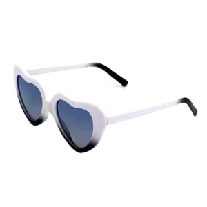Unisex Cat Eye Fashion Heart Shape UV400 PC Frame Retro Sunglasses