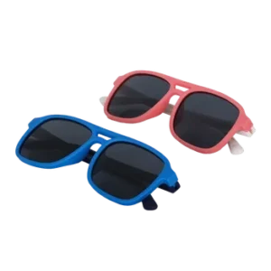 Unisex Classic Square Double Bridge Sunglasses Fashion Kids Eyewear for Traveling