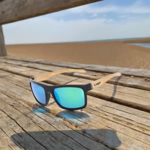 Unisex Custom Logo Polarized Sunglasses Premium Glass Lenses with UV Protection for Fishing Running Driving Outdoor Activities