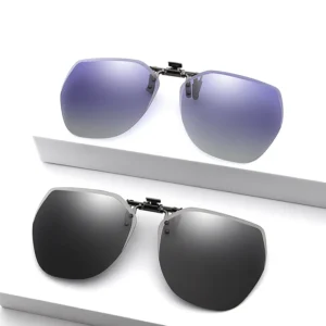 Unisex Driving & Daily Use Large Frame Myopia Polarized Sunglasses with Comfortable Rimless Frame and Lightweight Design