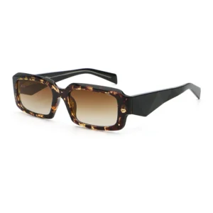 Unisex Fashion Angular Square Small Frame Full Rim High Quality UV Protection Lightweight Comfortable Sunglasses