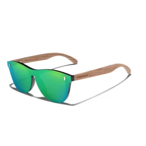 Unisex Fashion Sunglasses Walnut Wooden Temples Plastic Frame Polarized Lens for Men Women Driving Eyewear 5510