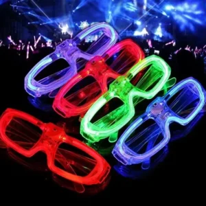 Unisex Luminous Glasses Halloween Glow in Dark Neon Party Supplies Sunglasses Modes Plastic Flashing Light Up LED Glasses