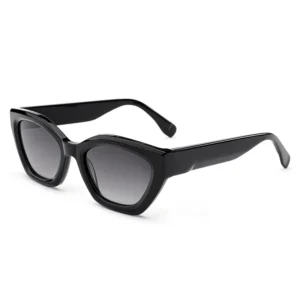 Unisex Luxury Retro Brand Design Polarized Cat Eye Sunglasses with UV Protection Big Frame Plate Material and Shade for Women