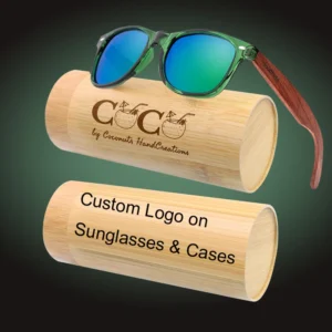 Unisex Men Women Sunglasses PC Plastic Frame Wood Bamboo Shade UV400 Polarized Lens Customizable Logo Designer Glasses