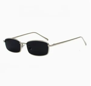 Unisex Metal Square UV400 Sunglasses Small Frame