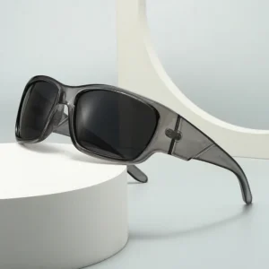 Unisex Polarized Sunglasses with UV400 Popular Transparent Color Square Frame Comfortable Plastic Frame Anti Radiation