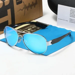 Unisex Polarized UV400 Pilot Style Square Full Frame Sunglasses for Driving & Outdoor Sports