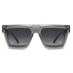 Unisex Retro Sunglasses High End UV400 Acetate Eyewear with Unique Rectangle Shape Colorful UV Protective Sun Glasses
