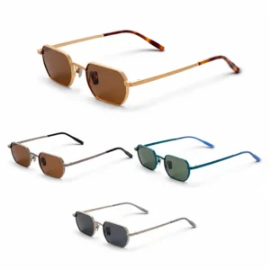 Unisex Retro Sunglasses Titanium Mix Frame Trendy Vintage Style for Outdoor Travel Daily Fashion