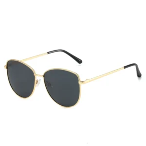 Unisex Rose Gold Oval Sunglasses UV400 TAC Lenses Lightweight Full Rim for Outdoor Use