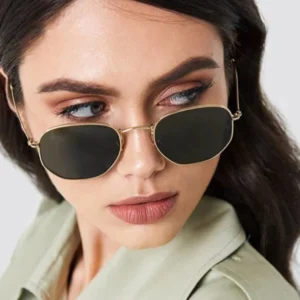 Unisex Round Sunglasses Colorful Mercury Ocean Film Lens UV400 Protection Metal Frame