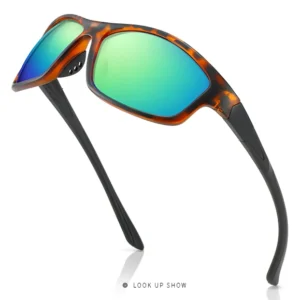Unisex Sport Sunglasses Custom Logo Transparent Metal Frames Polarized PC Lenses Discoloration Resistance Sunglasses