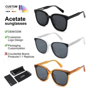 Unisex Square Frame Oversized 100%UV Sunglasses High Quality Design Acetate Polarized Sunglasses