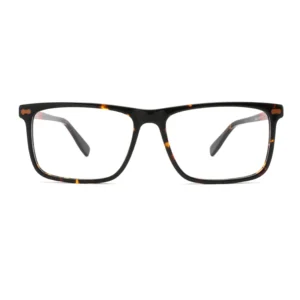 Unisex Striped Square Acetate Optical Frames Eyeglass Frames