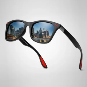 Unisex White Gold Frame Polarized Driving Sunglasses Custom Logo