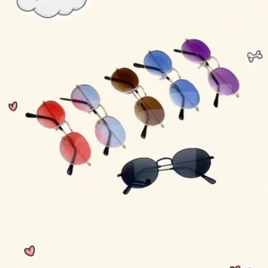 Vacation Style UV Protection Boys and Girls Outdoor Sunshade Glasses Metal Kids Sunglasses