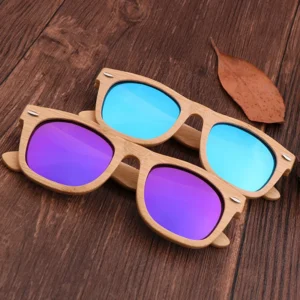 Versatile Casual Handmade Polarized Sunglasses Bamboo Wooden Frame Unisex for Parties Daily Match