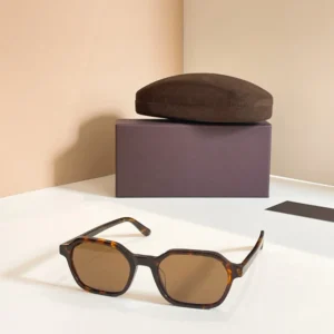 Vintage Acetate Square Frame Sunglasses Fashion Tortoise Shell Eyewear UV Protection Outdoor Travel Driving Shades Sunglasses