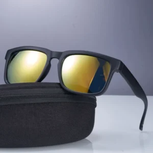 Vintage Adult UV400 Polarized Lens Eye Protection Gold Glasses Fashion Light Weight Sports Glasses