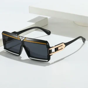Vintage Big Square UV400 Full Frame Men’s Driving Sunglasses Classic Oversized Driving Shades