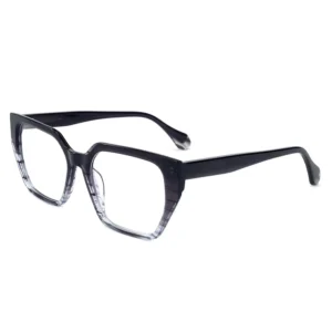 Vintage Eyeglasses for Men, Oversized Women Polygonal Eyeglass Frames, Designer Eyeglasses, Acetate Glasses