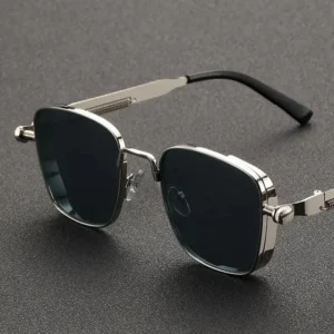 Vintage Fashion Square Frame Full Frame Steampunk Metal Sunglasses UV400 Protection Outdoor Sports Unisex Personalized