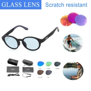 Vintage Gift UV400 Polarized Beach Fishing Glass Lens Eyewear Unisex Lightweight Sunglasses for Men Women