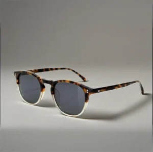Vintage Round Acetate Frame Sunglasses for Women UV Protection Lens