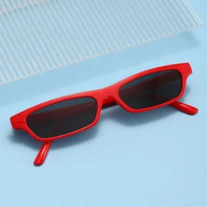 Vintage Square Shades Sun Glasses Custom Logo Plastic Rectangle Frames Sunglasses for Men and Women